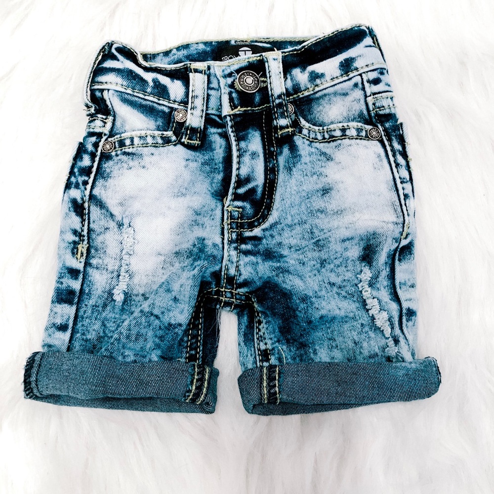 Troy James, Distressed baby boy shorts!